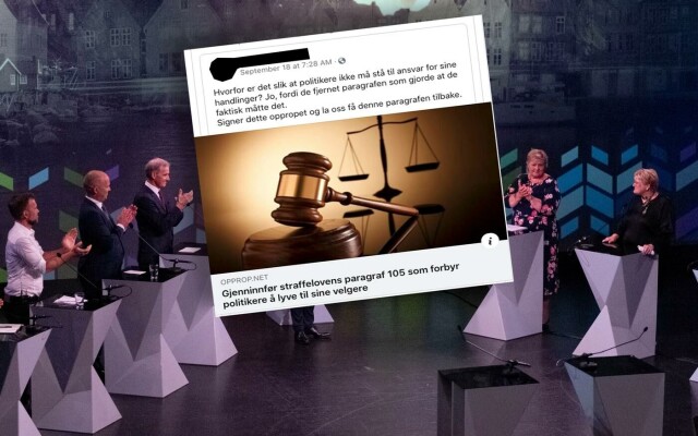 Montasje: Faksimile fra Facebook og foto Tor Erik Schrøder / NTB hovedbilde
