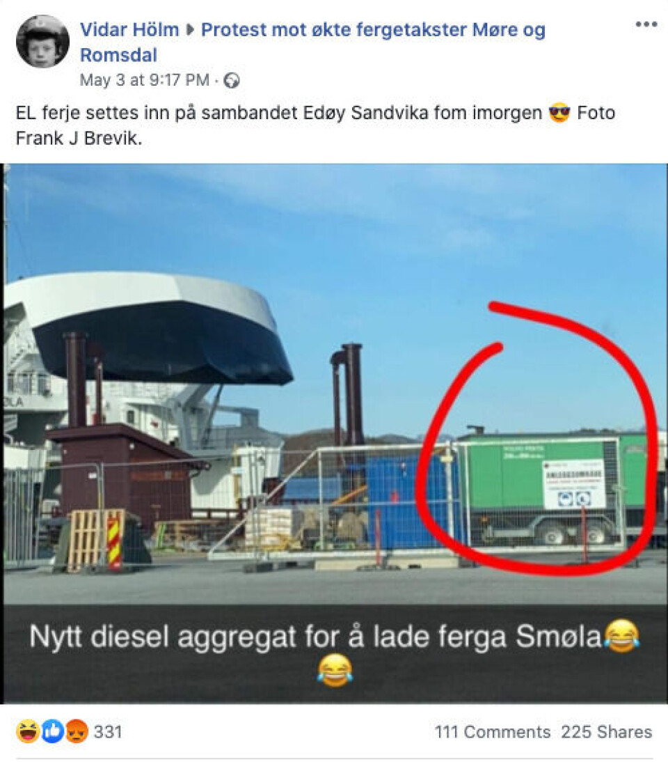 Skjermdump: Facebook
