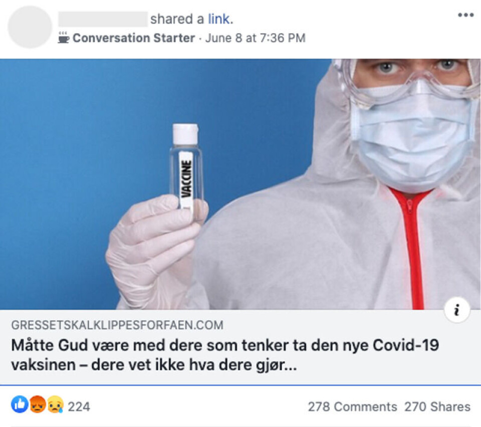 Foto: Skjermbilde fra Facebook.