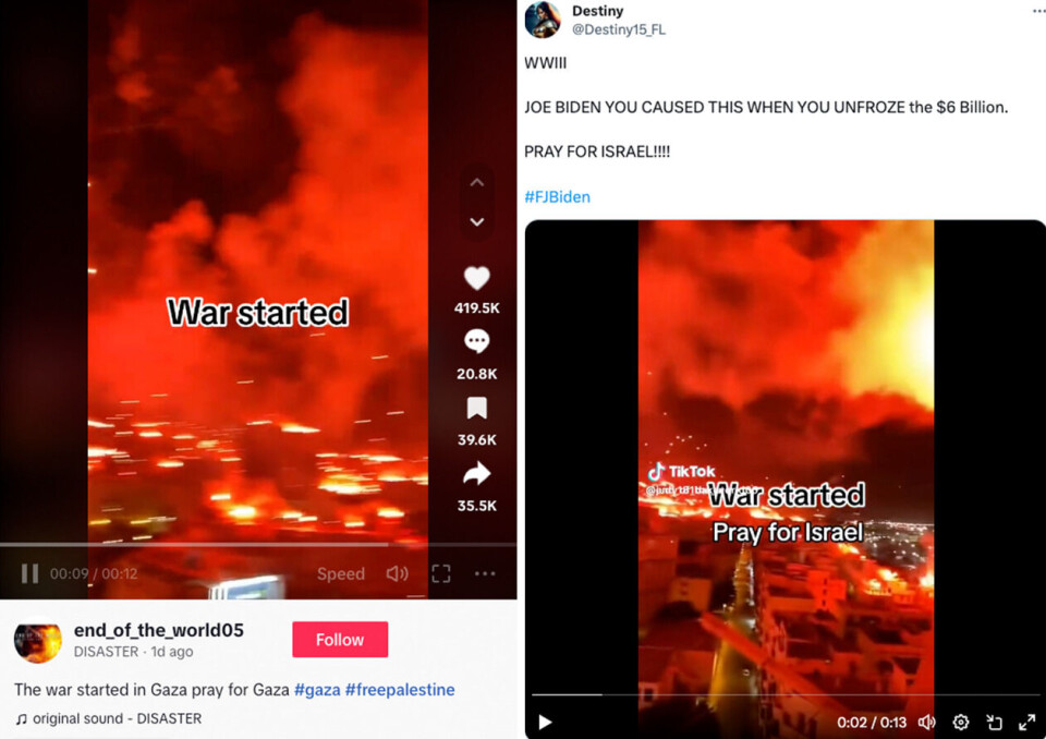 Skjermdump, TikTok og X (tidligere Twitter)