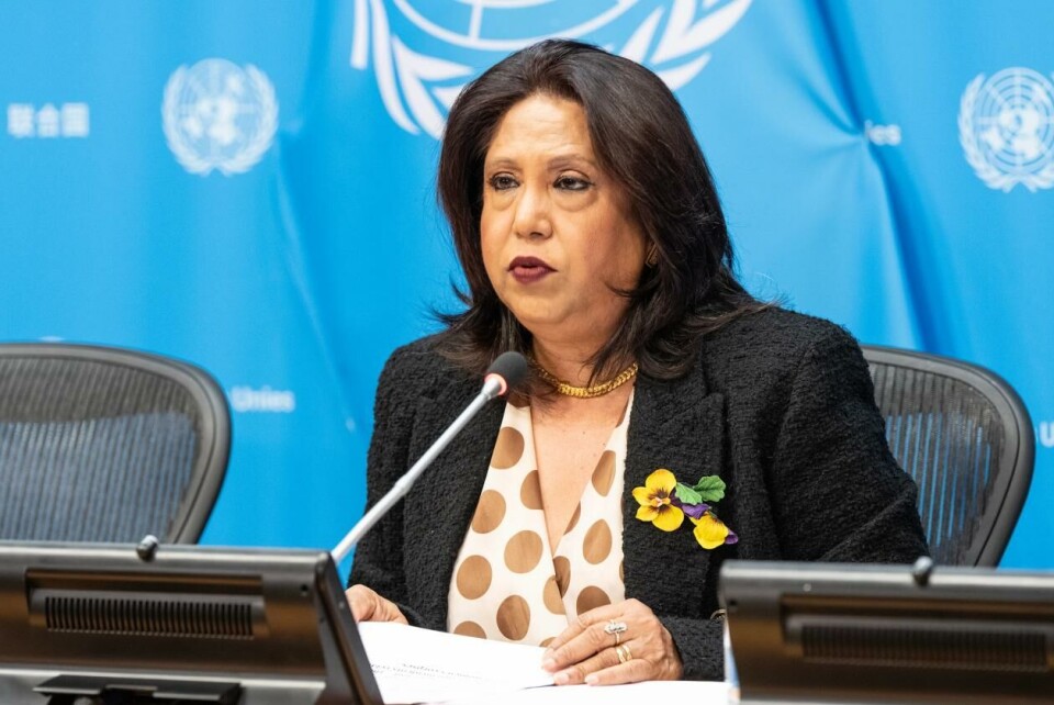 Pramila Pratten da rapporten ble lagt fram i FN 4. mars. Foto: NTB/Lev Radin/Pacific Press via ZUMA Press Wire