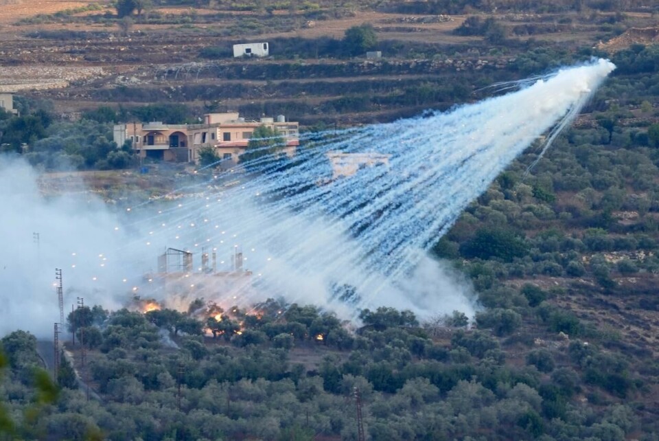 Bildet viser et område i al-Bustan, Libanon 15. oktober. Foto: Hussein Malla / AP / NTB