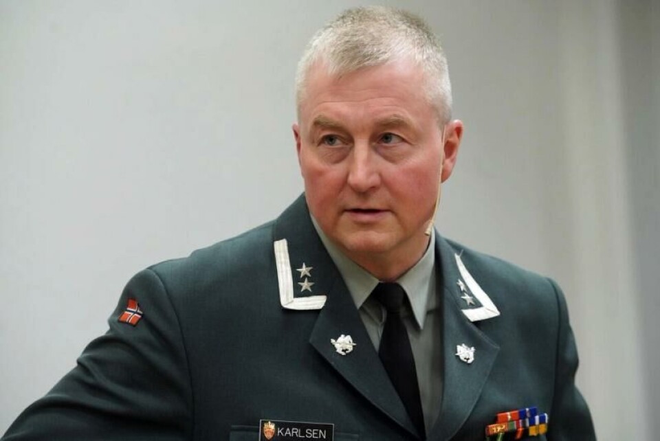 Oberstløytnant Geir Hågen Karlsen, hovedlærer i strategisk kommunikasjon ved Forsvarets høgskole. Foto: Christian Bugge Hjort / Forsvaret / NTB.