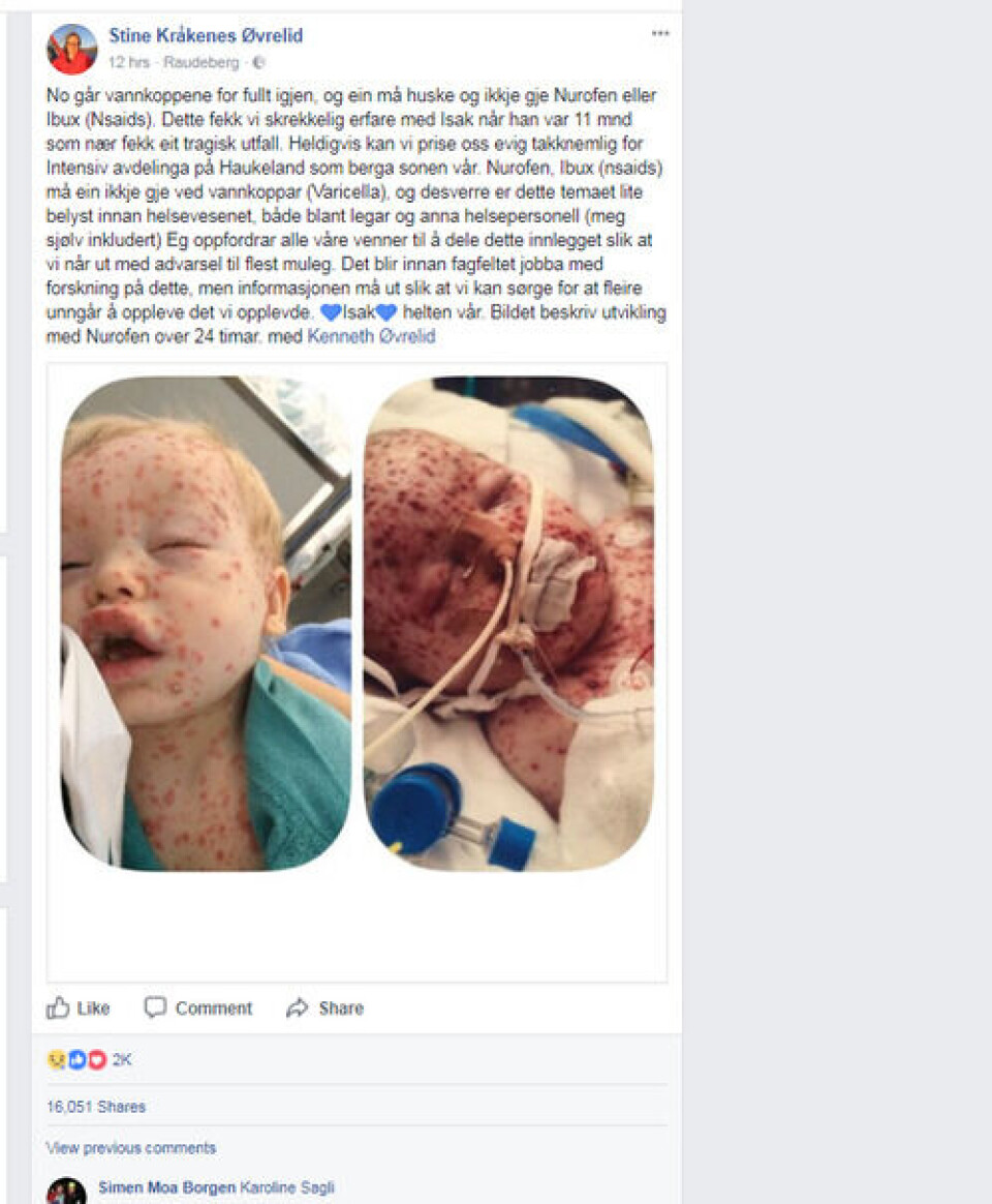 Facebook-posten Foto: Skjermdump / Facebook Facebook-posten