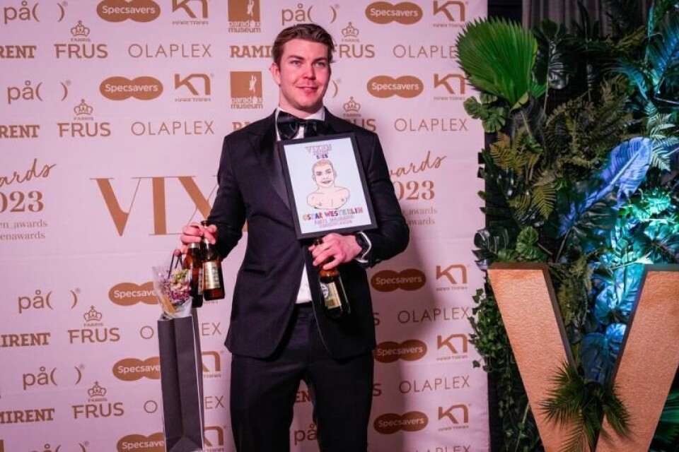 Oskar Westerlin ble kåret til årets influenser på Vixen Awards i 2023. I skrivende stund har TikTok-kongen nesten 535 000 følgere på appen. Foto: Javad Parsa / NTB