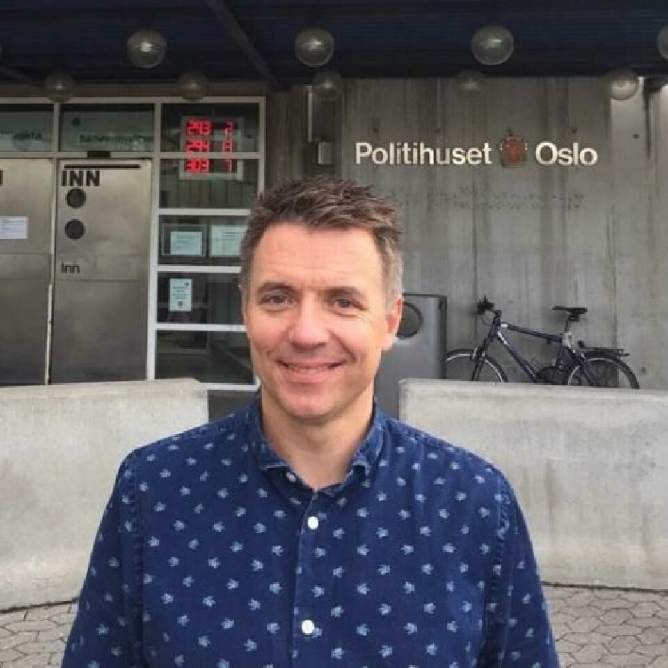 Leder i Oslo Politiforening, Marius Bækkevar, er ikke uventet misfornøyd når antall stillinger i politiet minsker. Foto: Oslo Politiforening