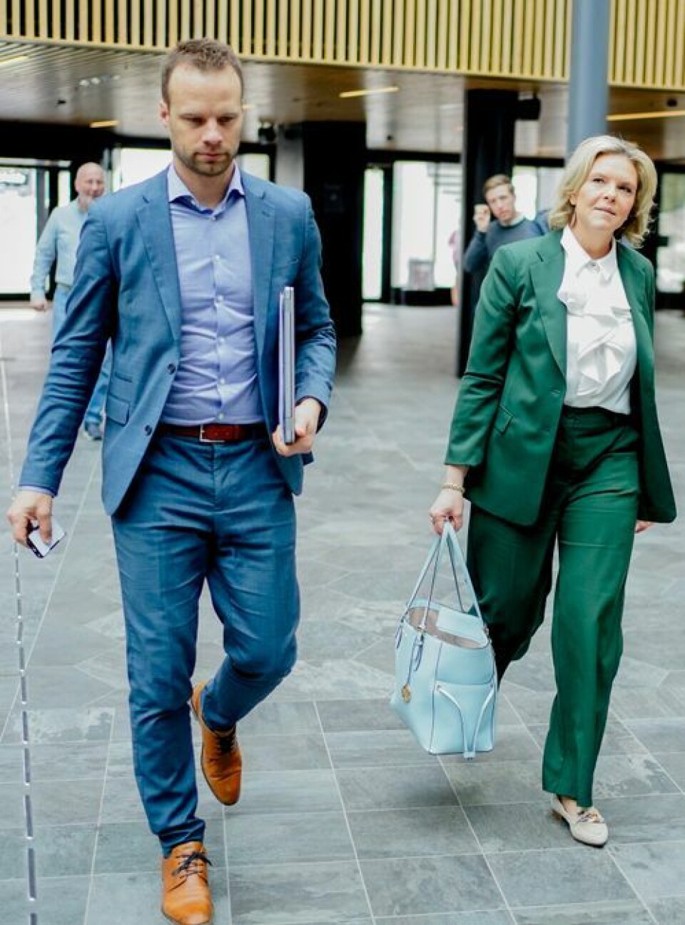 Kommunikasjonssjef og tidligere stortingsrepresentant Jon Helgheim forteller at Listhaug siktet til personer innvandret fra Asia og Afrika, og deres norskfødte barn. Hun mente også å si 2019, ikke 2018. Her under partiets landsstyremøte på Gardermoen i mars 2024. Foto: Terje Pedersen / NTB