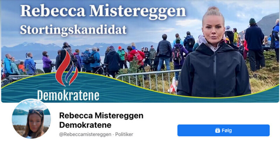 Skjermdump fra Facebook.