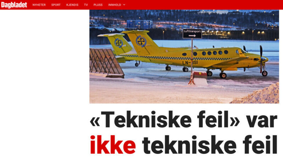 Skjermdump: Dagbladet