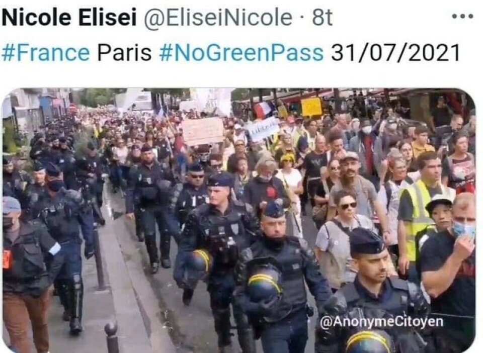 Skjermdump: Twitter.com / @AnonymeCitoyen