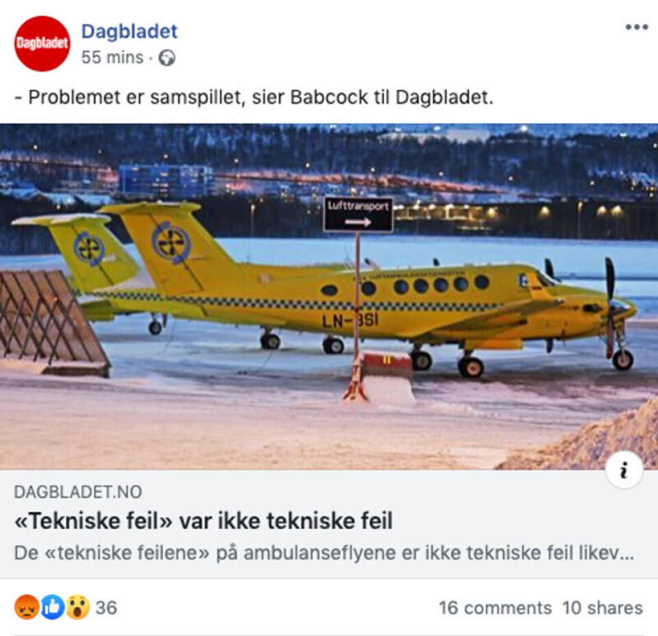 Skjermdump: Facebook