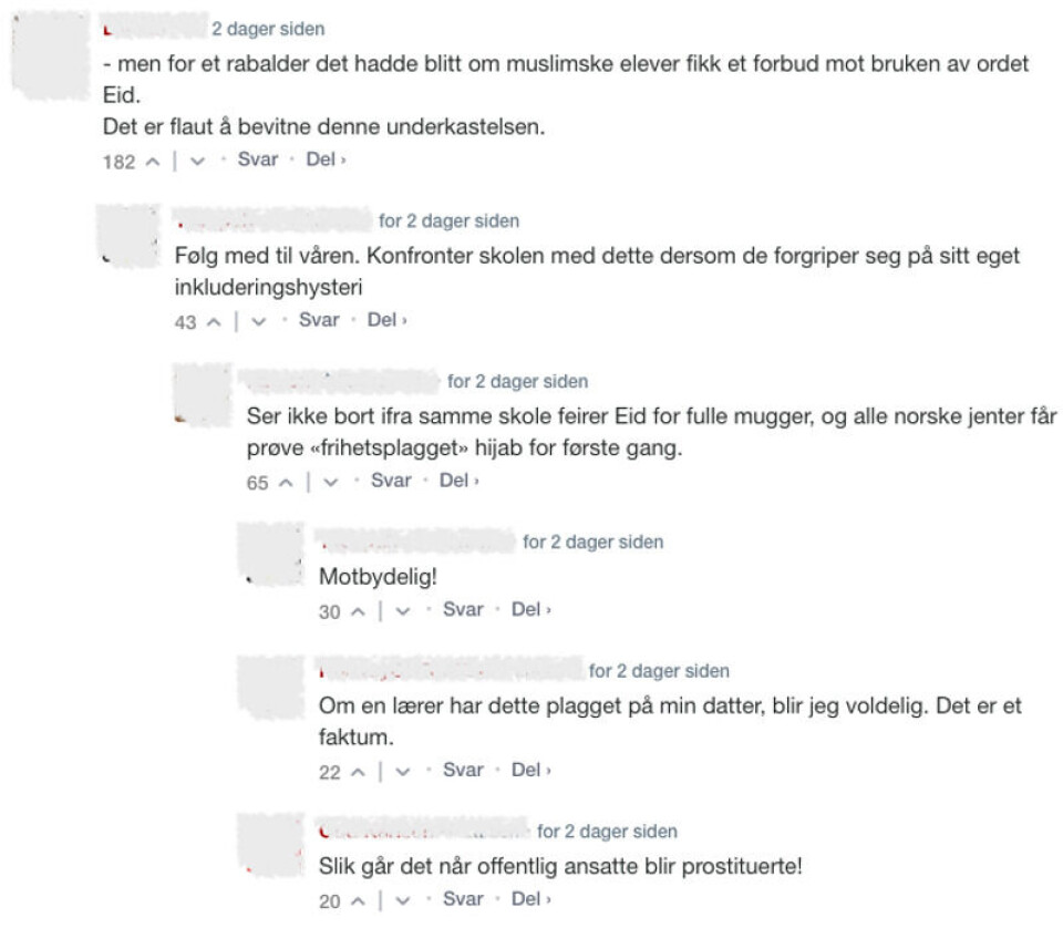 Skjermbilde fra Resett.