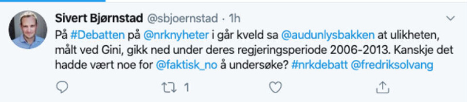 Skjermbilde: Twitter