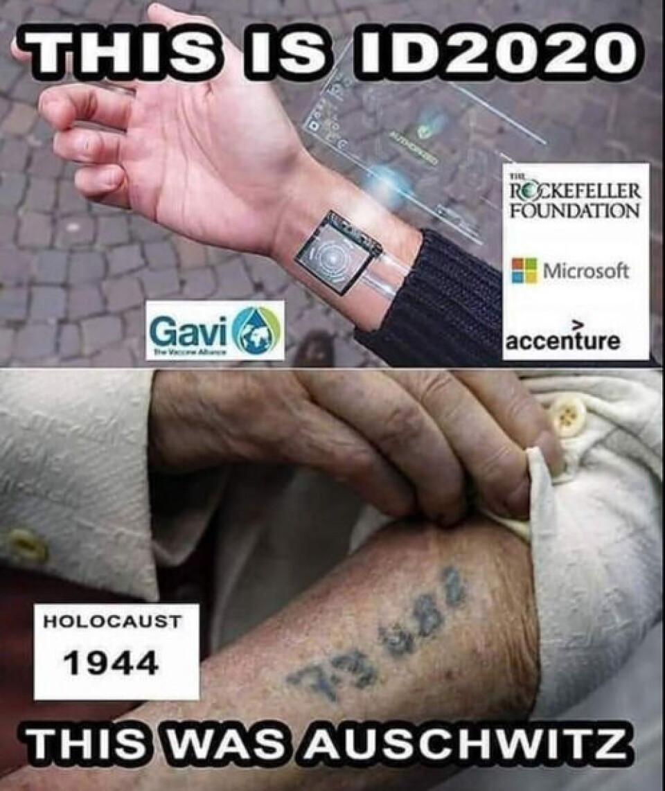 Bilder som dette spres med tilknytning til teoriene om Bill Gates og hans stiftelse. Bilder som dette spres med tilknytning til teoriene om Bill Gates og hans stiftelse.