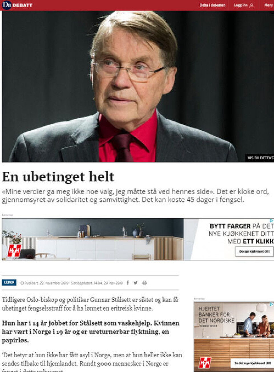 Foto: Skjermdump / Dagsavisen.no