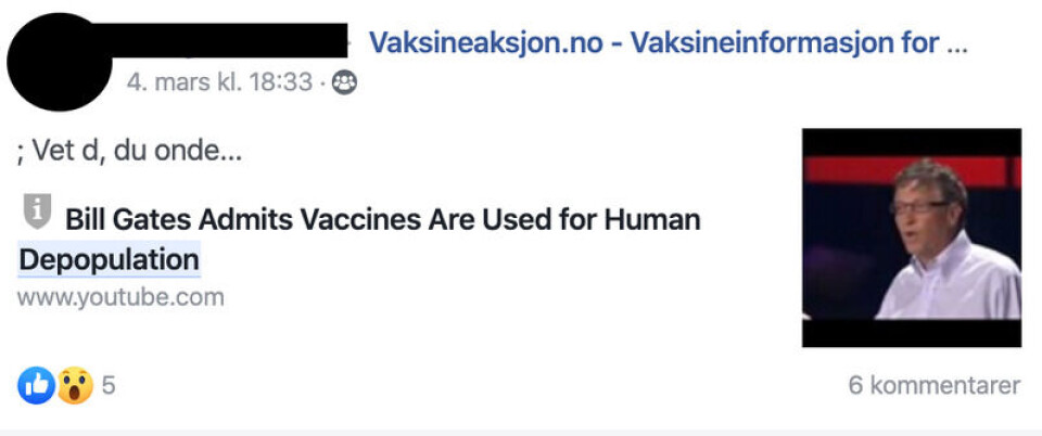 Skjermbilde: Facebook