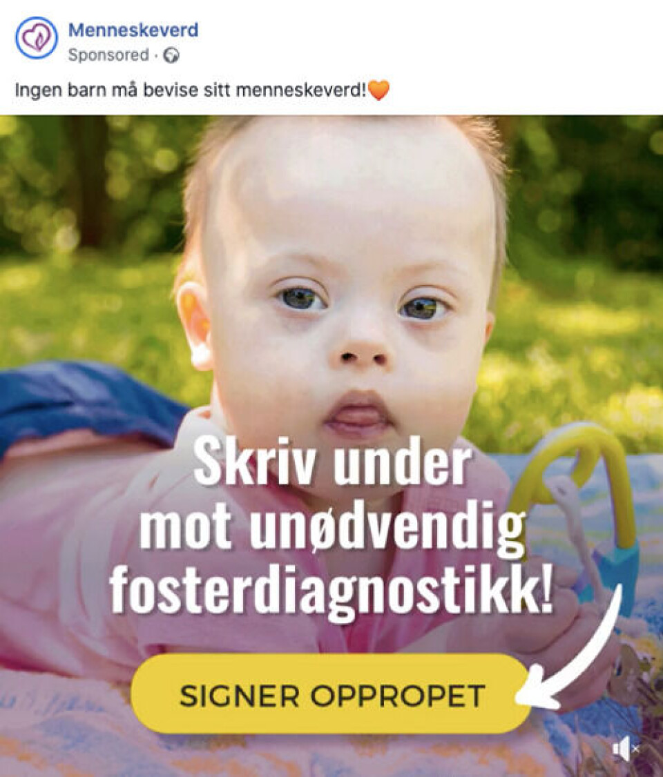 Skjermdump: Facebook