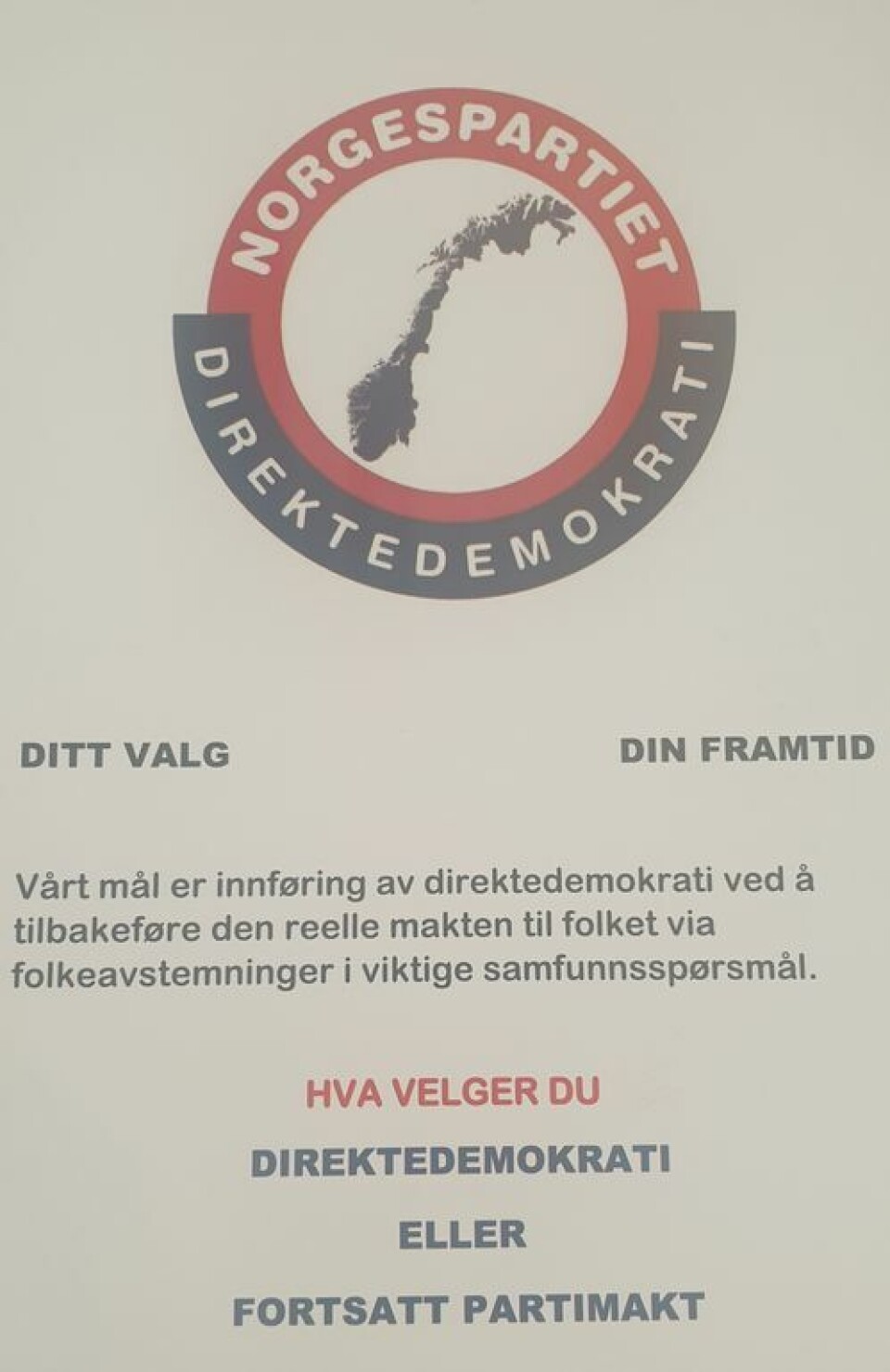 Brosjyre som ble delt ut under demonstrasjonen. Foto: Morten Langfeldt Dahlback / Faktisk.no Brosjyre som ble delt ut under demonstrasjonen.
