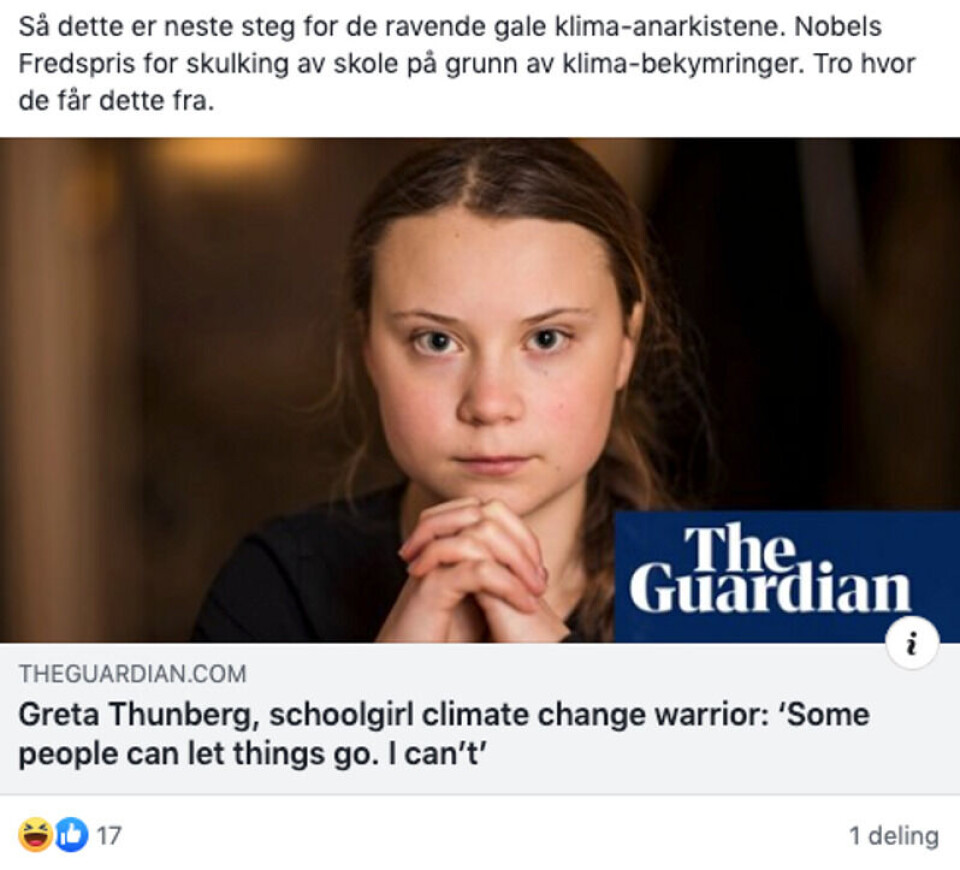 Foto: Skjermdump / Facebook