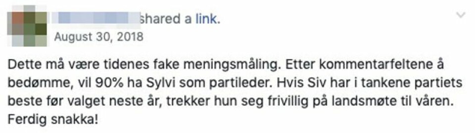 Foto: Skjermdump / Facebook
