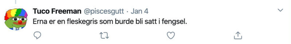 Skjermbilde: Twitter.