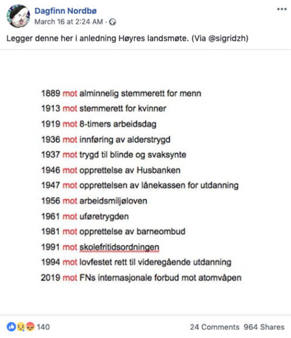 Foto: Skjermdump / Facebook