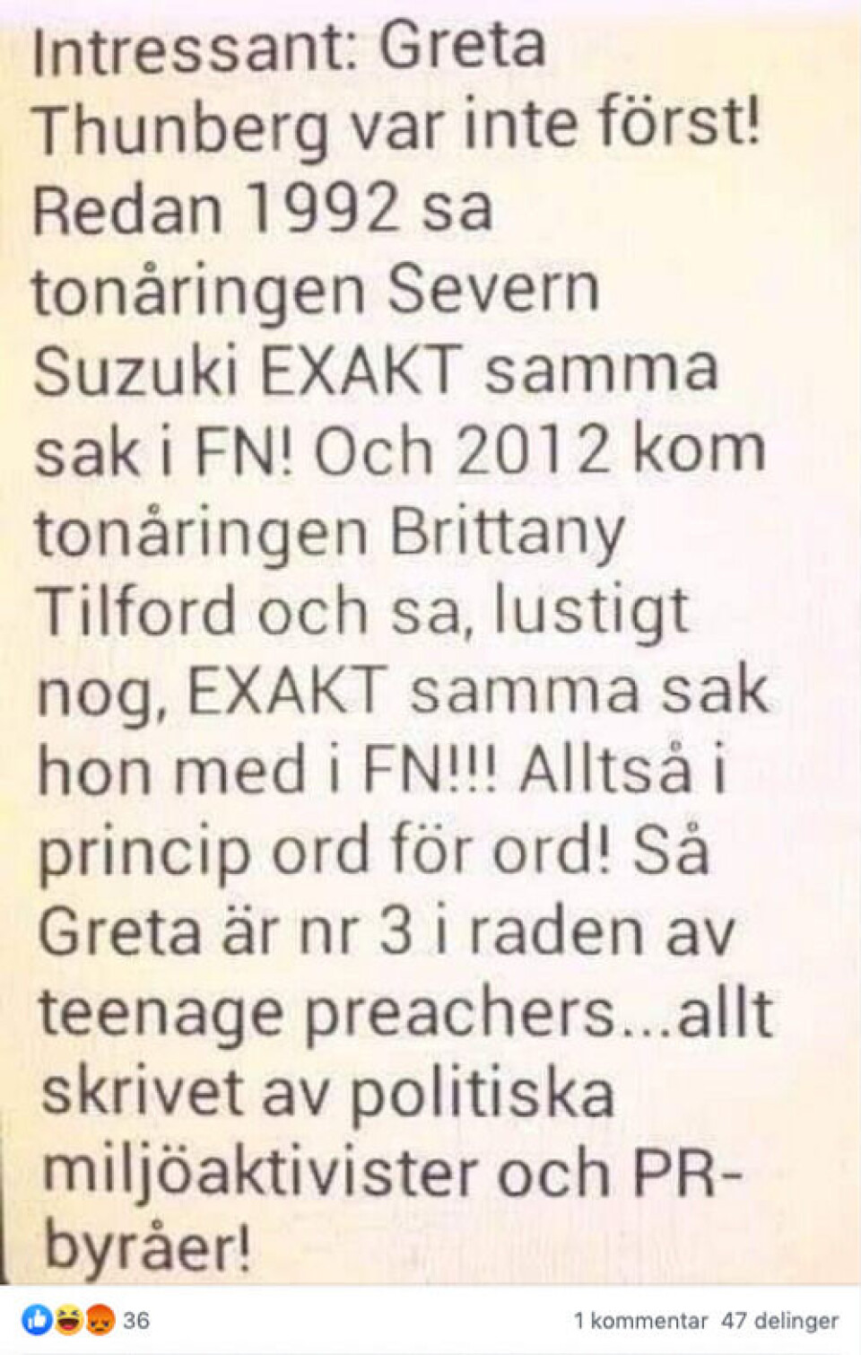 Foto: Skjermdump / Facebook