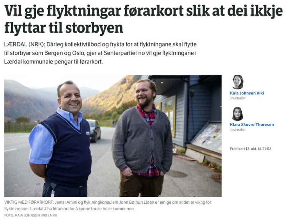 Foto: Skjermdump/NRK.no