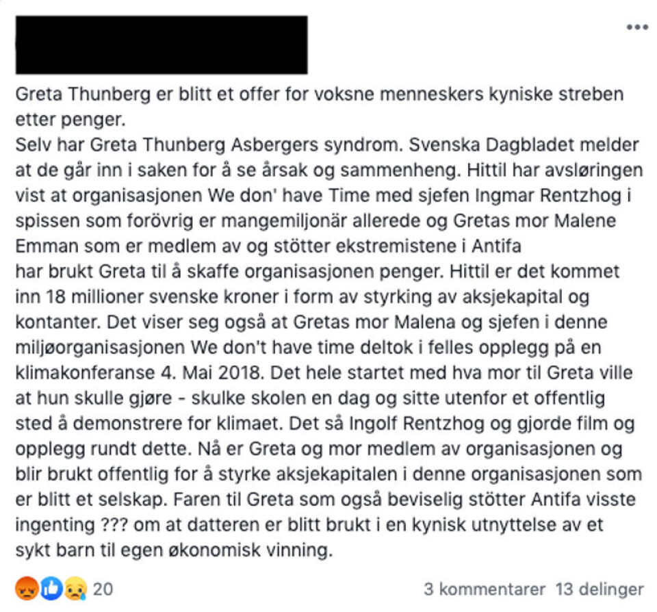 Foto: Skjermdump / Facebook