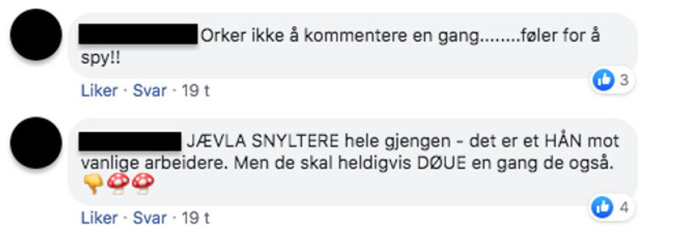 Skjermbilde fra Facebook-gruppen «Ja til bilen».