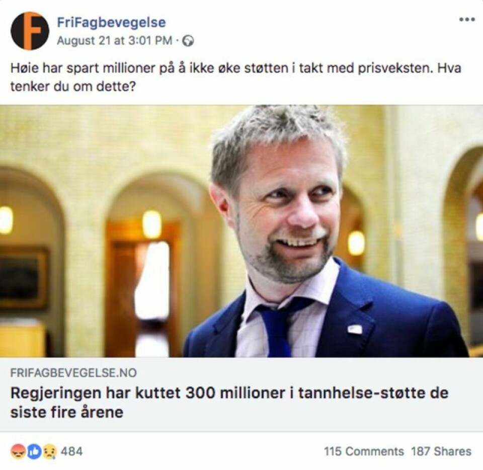 Foto: Skjermdump/Facebook.