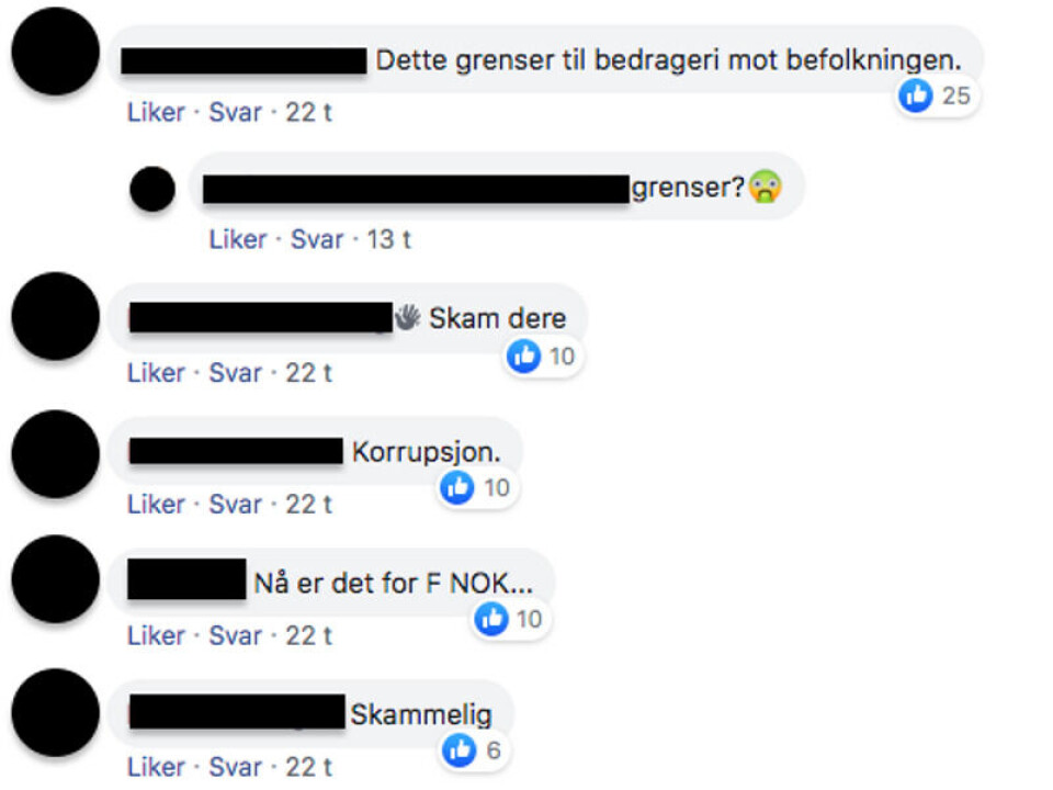Skjermbilde fra Facebook-gruppen «Ja til bilen».