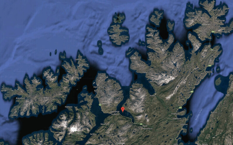 Her ligger Repparfjorden. Foto: Skjermdump / Google Maps Her ligger Repparfjorden.