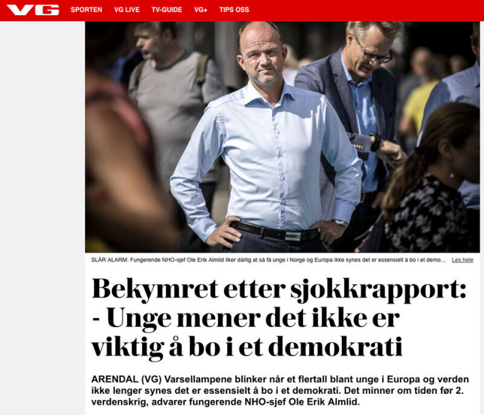 Foto: Skjermdump/VG.no