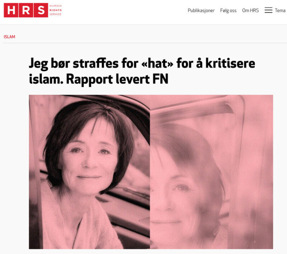 Skjermdump fra Rights.no.