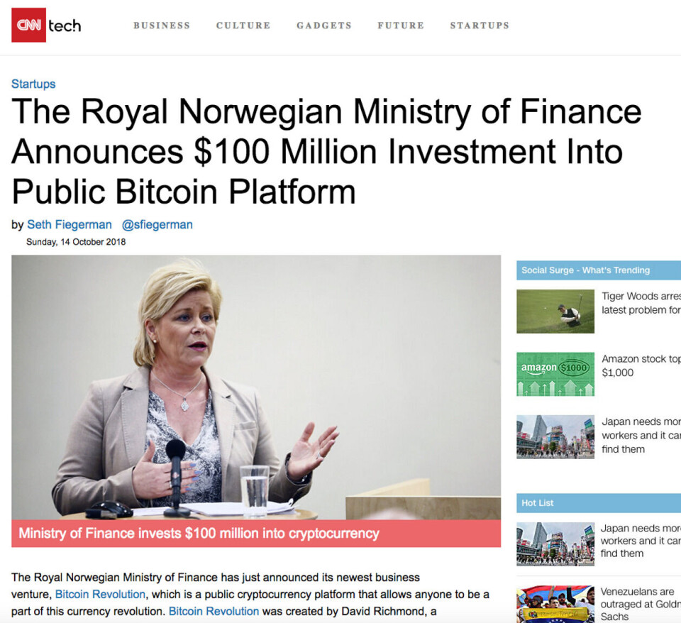 Nei, Norge skal ikke investere 800 millioner kroner i bitcoin-program