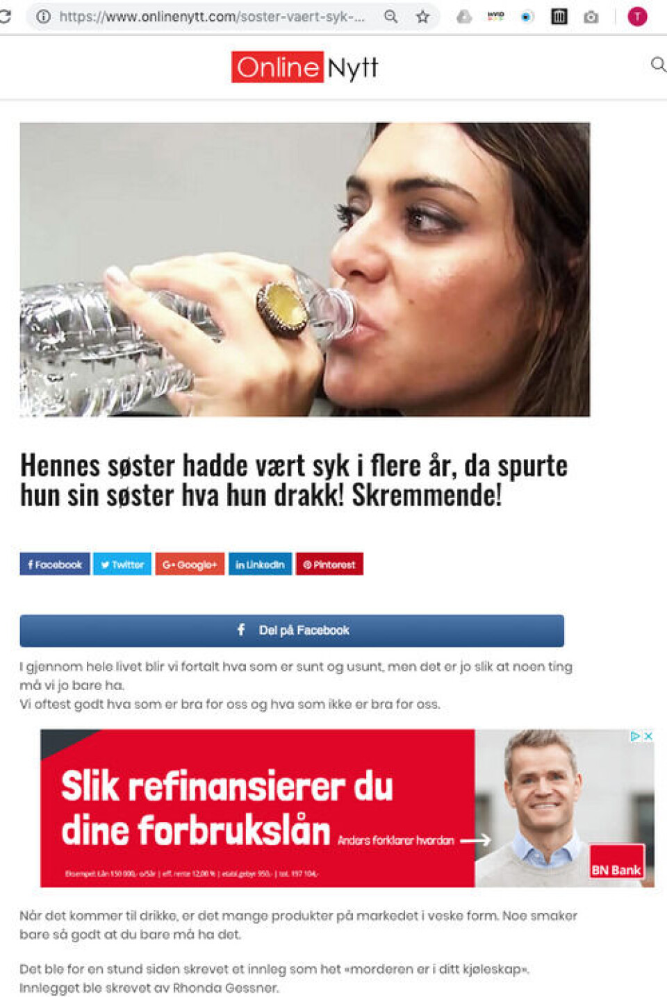 Skjermdump: Onlinenytt