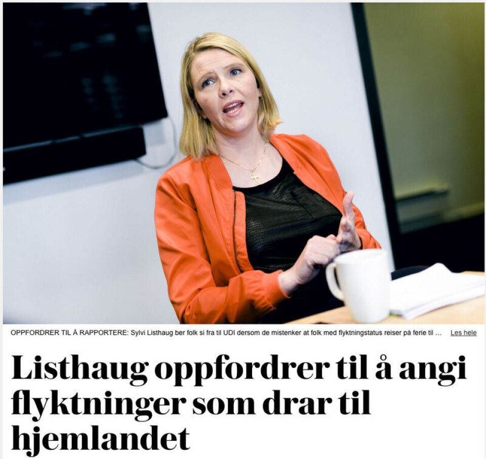 Foto: Skjermdump/VG.