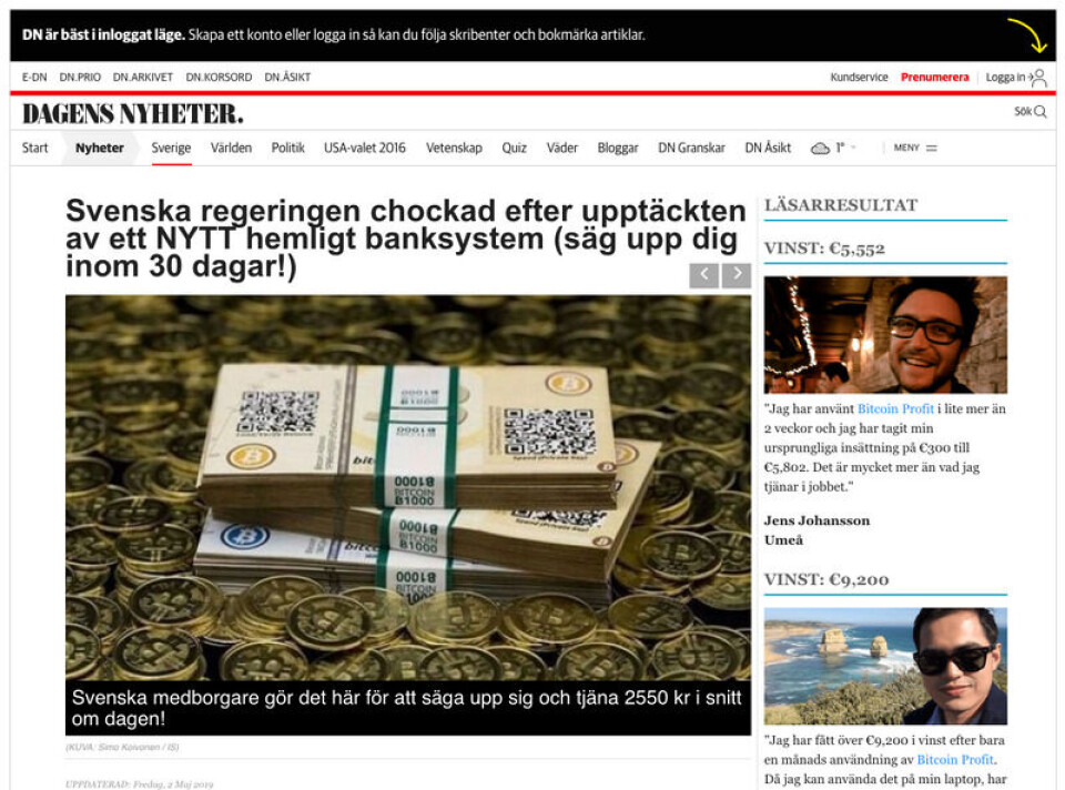 Foto: Skjermdump
