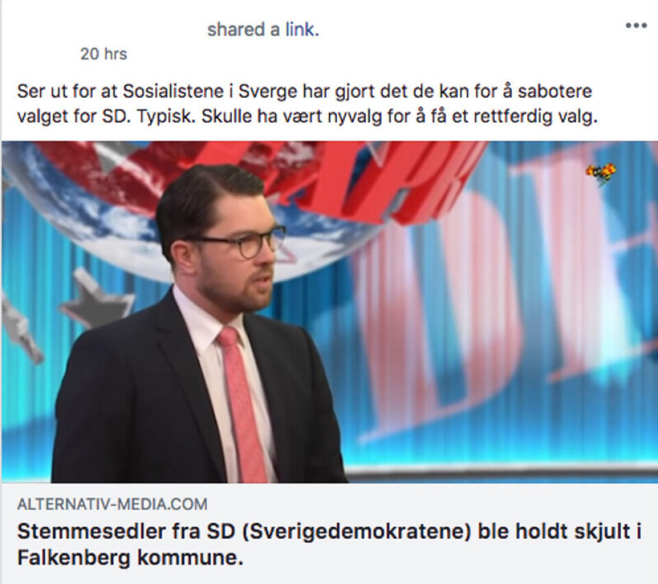 Fra Facebook-gruppen «Vi som ønsker Sylvi Listhaug som statsminister». Foto: Skjermdump/Facebook. Fra Facebook-gruppen «Vi som ønsker Sylvi Listhaug som statsminister».