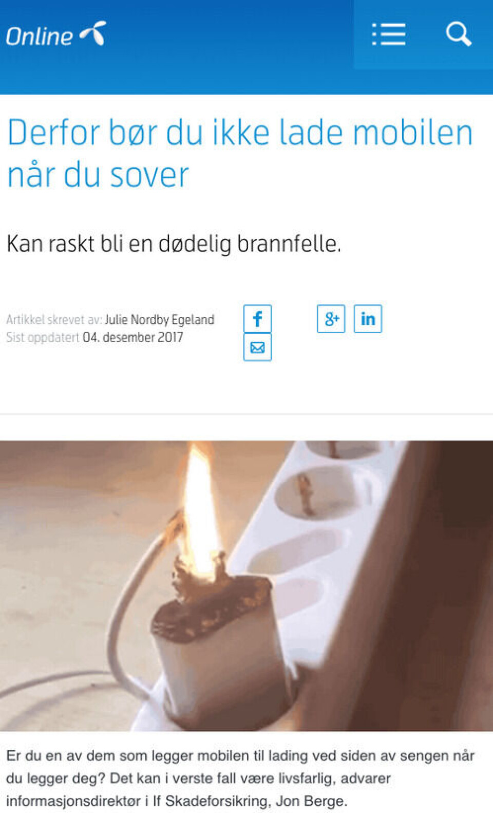 Foto: Skjermdump/Telenor.no