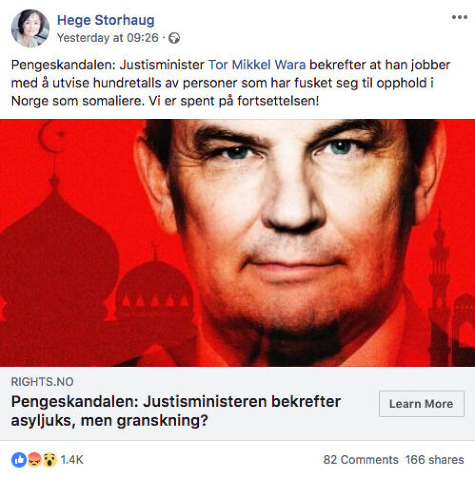 Foto: Skjermdump / Facebook