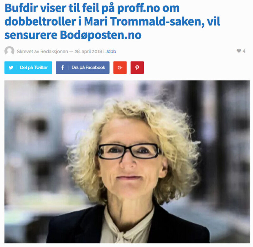 Foto: Skjermdump/Bodøposten.no.