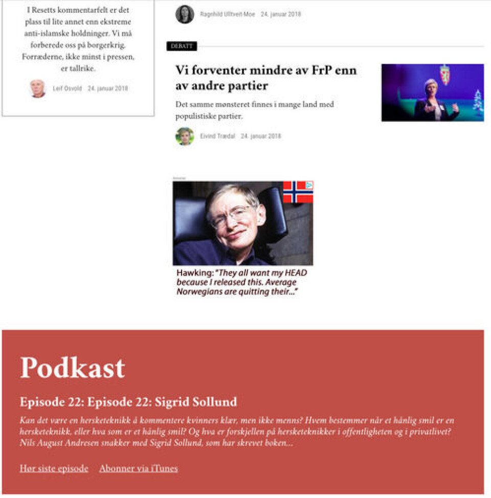 Foto: Skjermdump / Minervanett