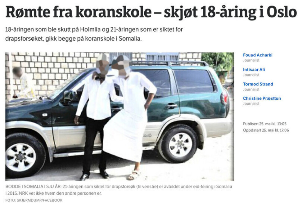 Foto: Skjermdump/nrk.no.