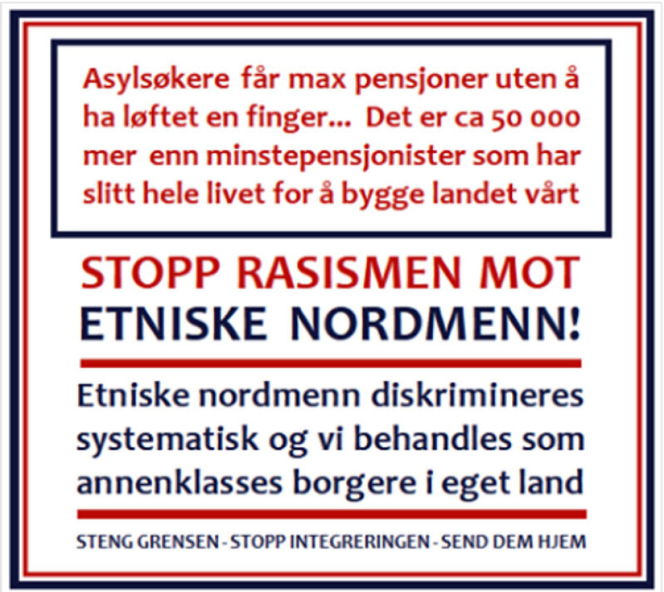 Foto: Skjermdump/Slå ring om Norge/Facebook.