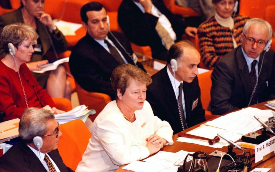 Gro Harlem Brundtland var generaldirektør i Verdens helseorganisasjon fra 1998 til 2003. Foto: Knut Fjeldstad / SCANPIX Gro Harlem Brundtland var generaldirektør i Verdens helseorganisasjon fra 1998 til 2003.