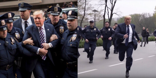 Dette er noen av Trump-bildene som sprer seg Skjermdump: Twitter / Eliot Higgins hovedbilde