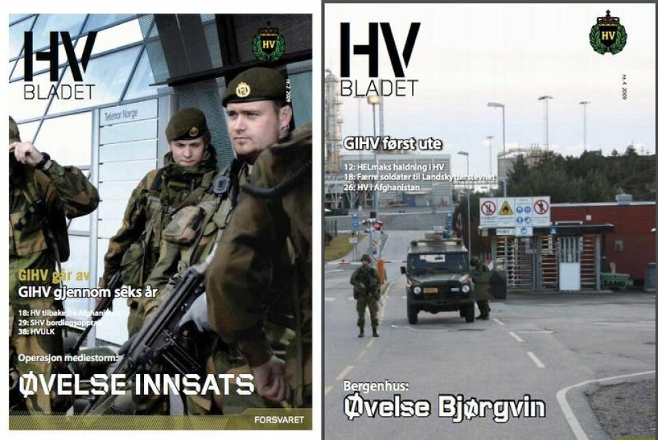 Det ble avholdt flere store HV-øvelser i 2009. Faksimile: HV Bladet Det ble avholdt flere store HV-øvelser i 2009.