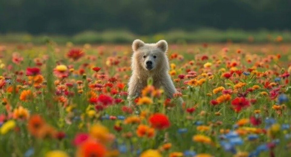 Dette bildet blir hevdet å være tatt i Antarktis, men er i realiteten laget med kunstig intelligens. KI-bilde: Vitalentum